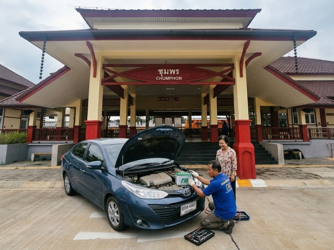 GoldGear59 แบตเตอรี่ชุมพร บริการเปลี่ยนแบตถึงที่ เทศบาลเมืองชุมพร ชุมพร